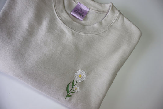 Daisy Embroidered Sweatshirt