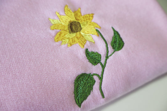 Sunflower Embroidered Sweatshirt